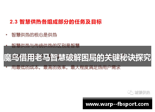 魔鸟借用老马智慧破解困局的关键秘诀探究